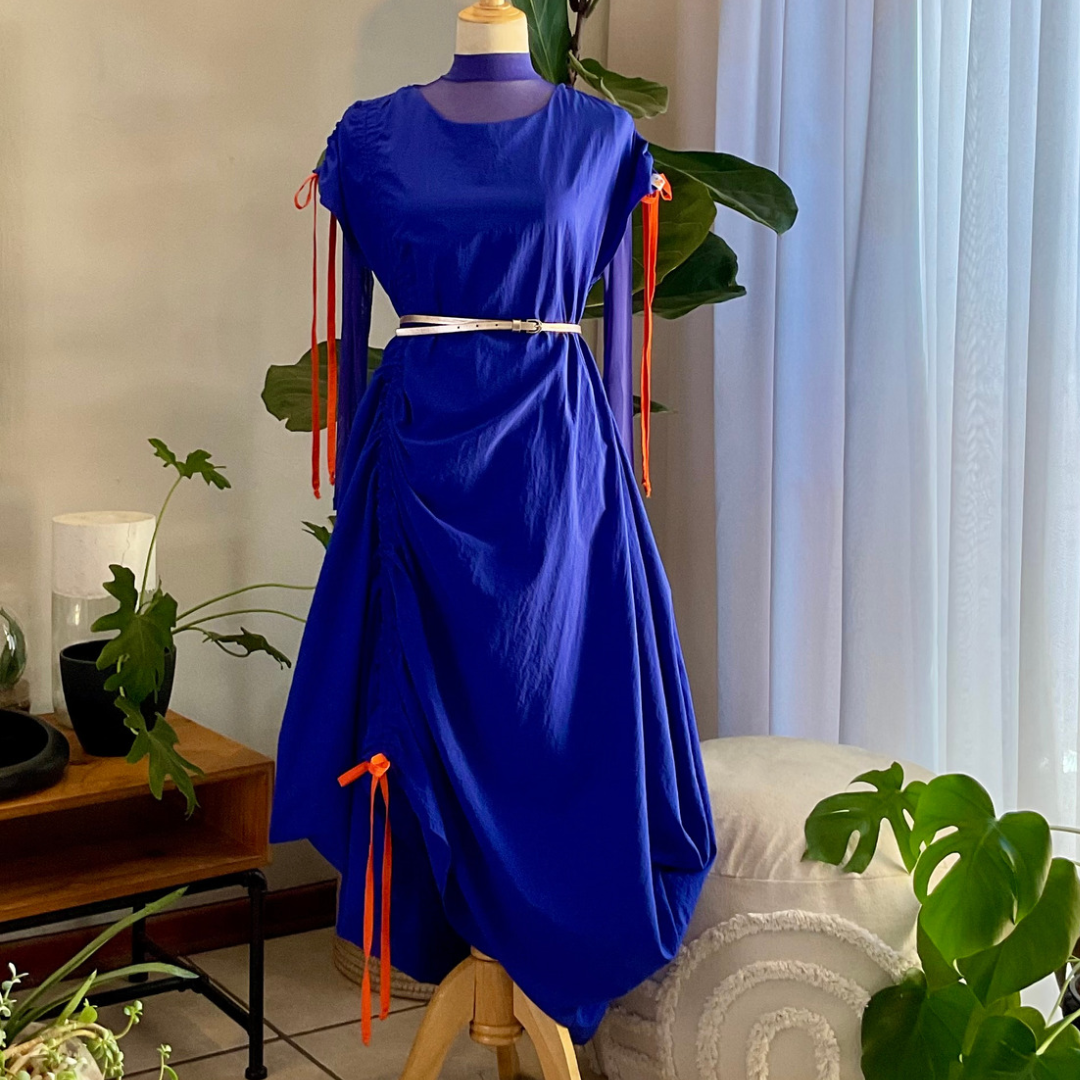 Parachute Dress Cobalt Blue
