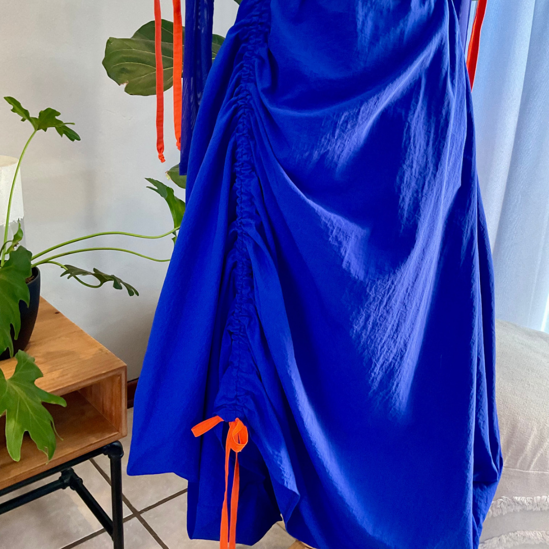 Parachute Dress Cobalt Blue