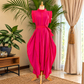 Milo Dress Cerise Pink and Red