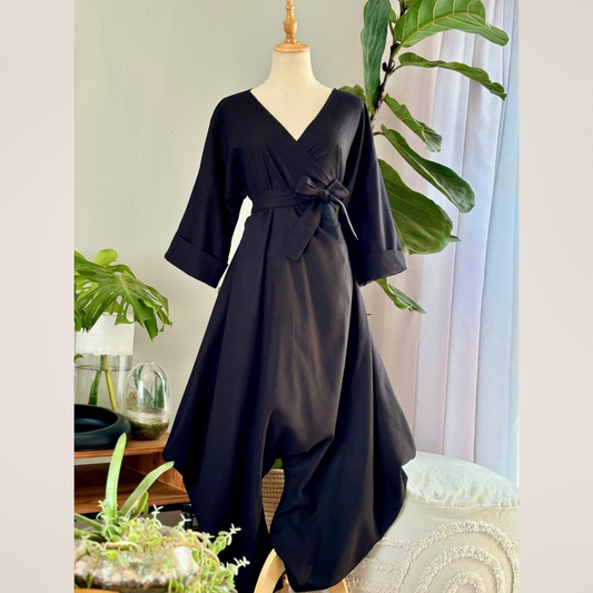 Wrap Jumpsuit Black