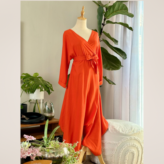 Wrap Jumpsuit Orange