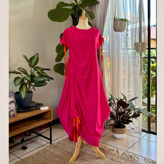 Parachute Dress Cerise Pink