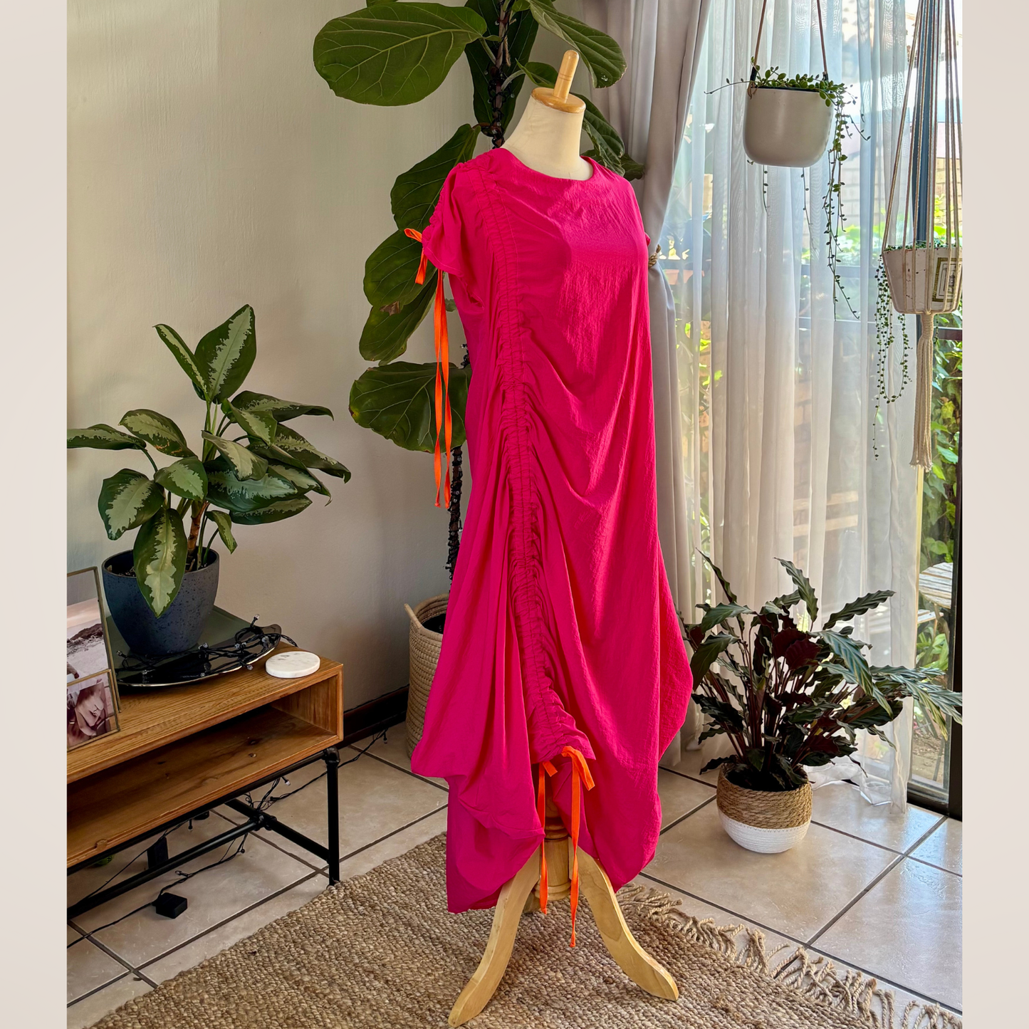 Parachute Dress Cerise Pink